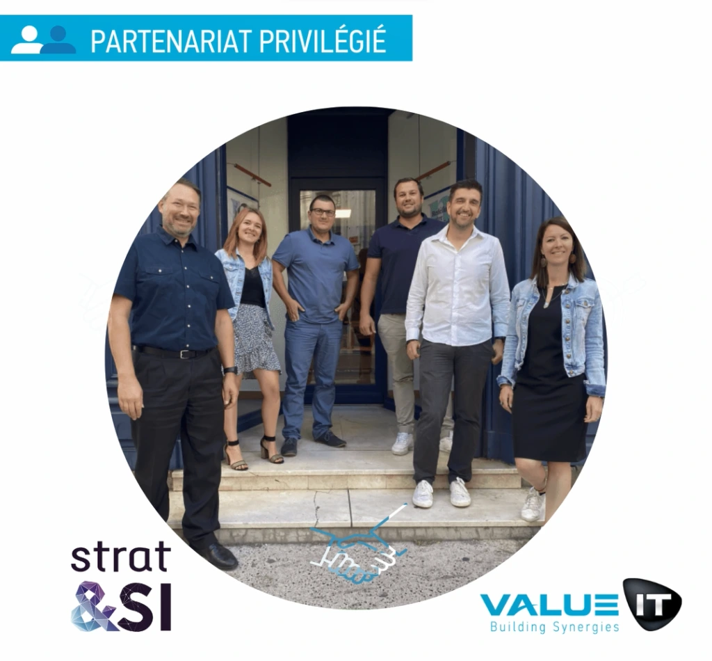 Strat&SI et Value IT, symbolisant leur partenariat stratégique visant à offrir des solutions informatiques de qualité aux PME et ETI