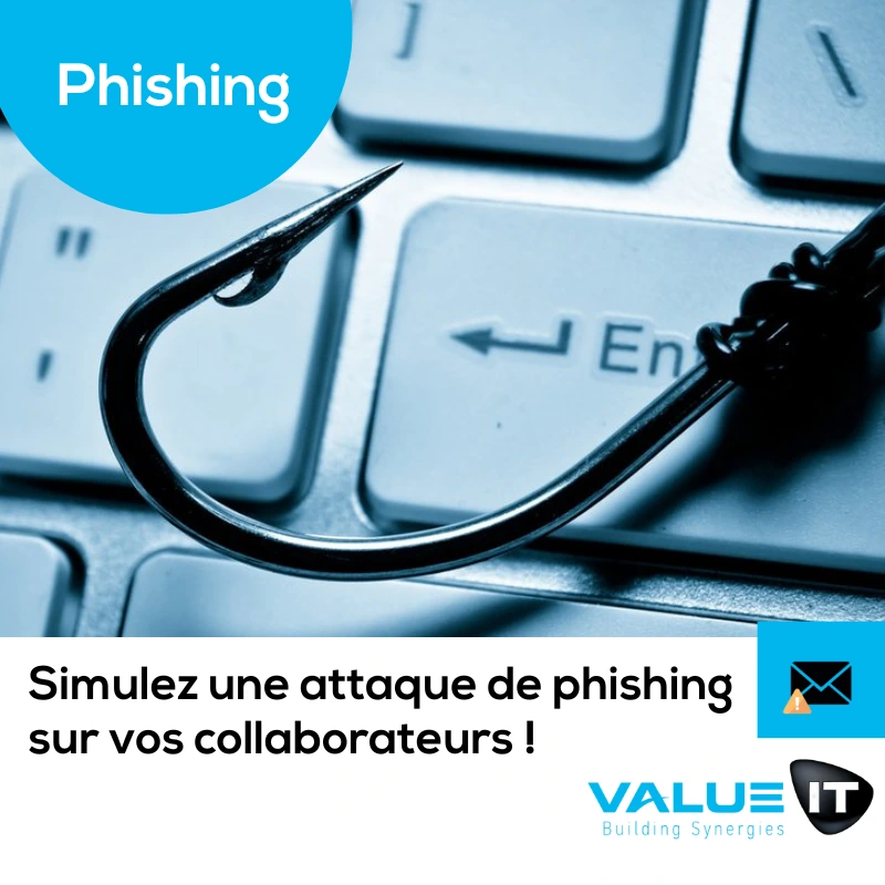 Simulation d'attaque de phishing sur des collaborateurs pour sensibiliser à la sécurité